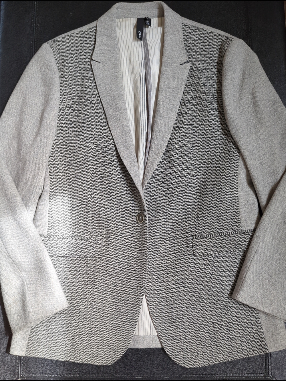 EDUN Herringbone Wool Blend Blazer Sz 40 (M/L)